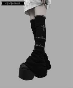DimMoire ディムモアール 十字の誓い ニーハイ ウォーマー Gray DimMoire 十字の誓いニーハイウォーマー/ Black - メルカリ