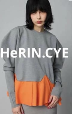 HeRIN.CYE グレーオレンジ フリルトレーナーのサムネイル