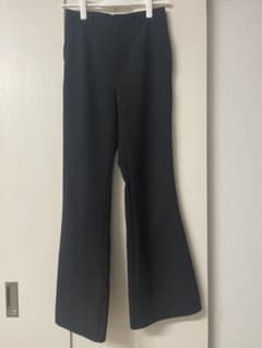 センタープリーツフレアパンツ ブラックのサムネイル