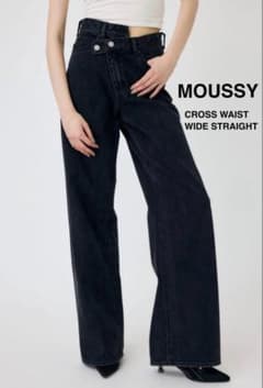 MOUSSY♡CROSS WAIST WIDE STRAIGHT - メルカリ