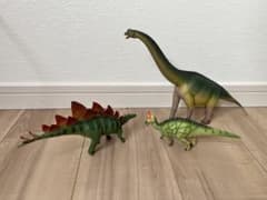 恐竜フィギュア 3体セット ステゴサウルス サウロロフスのサムネイル