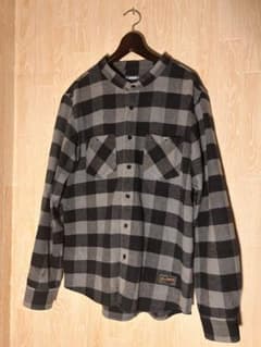 XLARGE XLサイズ ネルシャツ ブラック/グレーのサムネイル