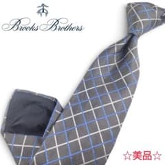 Brooks Brothers 상태좋음 넥타이 격자 체크 실크 미국제