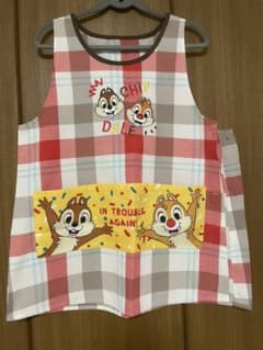中古難あり　M-L  チップとデール　保育士エプロン　幼稚園教諭のサムネイル