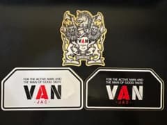 VAN（白・黒）、VANユニコーンステッカー３枚 未使用品のサムネイル