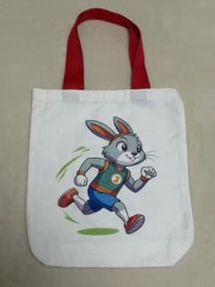 うさぎ柄 エコバッグ トートバッグ 手提げバッグ 買い物バッグ 軽量 通学のサムネイル