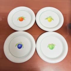 たち吉 Adam＆Eve フルーツ柄 プレート 16cm 4枚セット レトロ