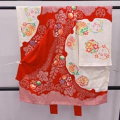 ☆3964☆ 子供着物 襦袢付き 一つ身 女の子 七五三 3才 絞り染め