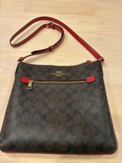 COACH ショルダーバッグ ブラウン/レッド　C1554のサムネイル