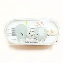 【新品未使用】電子レンジ使用可 2段お弁当箱 フォーク ゴムベルト付のサムネイル
