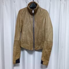 EKAM ラムレザー ライダースジャケット Sサイズ ベージュ エカム 中国 