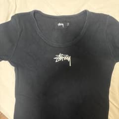 Stussy ロゴ刺繍 Tシャツ ブラック Mのサムネイル