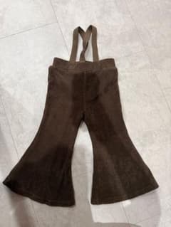 yonkon サスペンダー付きフレアパンツ ブラウン Mのサムネイル