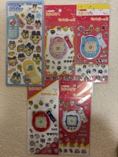 まとめ売り　まめっちハッピーフォン　たまごっちの4種シールのサムネイル