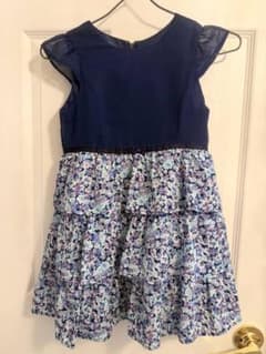 anyFAM キッズ ワンピース 120cm ネイビー 花柄のサムネイル