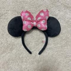 ディズニー ミニー カチューシャ ピンク スパンコールのサムネイル