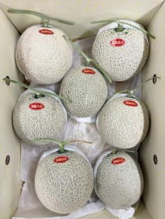 ル*ル様 訳あり　高知県産　赤肉メロン　サイズ混合　 6玉入り　約7.5㎏（下箱 ☆訳あり赤肉メロン☆ 5〜6玉入【北海道産】8月上旬発送：北海道産の