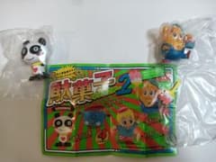 【新品未開封】駄菓子キャラクター マスコット おやつパンダ もろこし輪太郎 2点のサムネイル