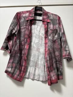 Roen ロエン 転写プリントチェック 七分袖シャツのサムネイル