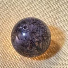 高品位　天然石 ブラックルチルクォーツ 15.3mm 1粒のサムネイル