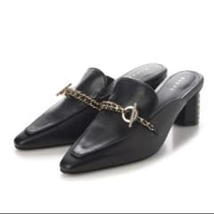 RANDA チェーンチャームミュールパンプス （BLACK）　Lサイズのサムネイル