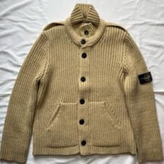 07AW STONE ISLAND ボタン ニット Lサイズ ベージュ 美品 - メルカリ