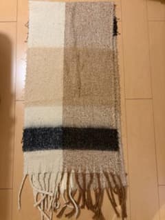 大判 ブロックチェック柄 マフラー ストールのサムネイル