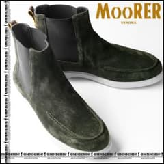 17万 MOORER ムーレー CESAR カーキレザーサイドゴアブーツ42 - メルカリ