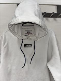TOMMY JEANS ホワイト フード付きパーカー Mのサムネイル