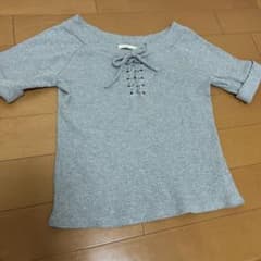 earth music&ecology レースアップ 半袖Tシャツ Mのサムネイル