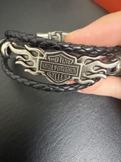 110周年記念HARLEY-DAVIDSON レザーブレスレット フレイムのサムネイル