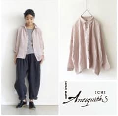 美品ICHI Antiquite's イチアンティークス リネン シャツブラウス