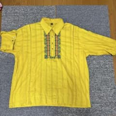 チャイハネ 刺繍入りプルオーバーシャツ イエローのサムネイル