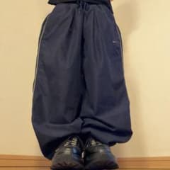 希少 90s nike 極太 wide nylon pants y2k teck - メルカリ