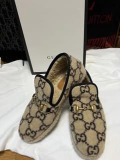 正規品】GUCCI グッチ ホースビット スリッポン ローファーウールGG柄 