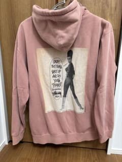STUSSY グラフィックプリント パーカー ピンク Lのサムネイル