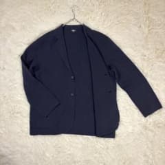 【極美品✨26年モデル】ユニクロ ミラノリブジャケット　2XLサイズ ネイビーのサムネイル