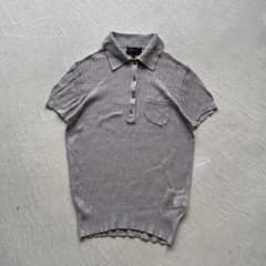 00s a.p.c. grey knit polo ニットポロ メッシュ - メルカリ