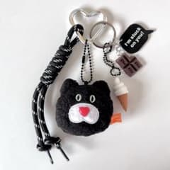 じゃらじゃらキーホルダー バッグチャーム mojojojo 黒猫 ねこ - メルカリ