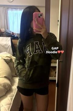 GAP 迷彩 カモ柄　パーカー y2k 海外ガールのサムネイル