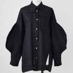 未使用】 nagonstans アシンメトリー ボリュームスリーブ シャツ M 