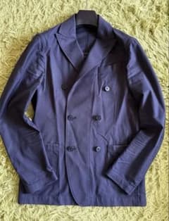 ラルディーニ LARDINI ネイビー ダブルジャケットサイズ42 S 春夏物 