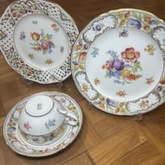 ドレスデンフラワー シューマンババリア プレート ティーカップ 4