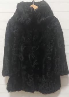 JILLSTUART 　ラム毛皮　ファーコート ブラック S Y2K
