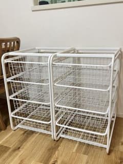 IKEA ALGOT フレーム ワイヤーバスケット2台セット - メルカリ