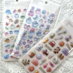 3COINS スリーコインズ ぷっくりシール 3枚のサムネイル