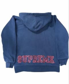 SUPREME ネイビー ジップアップパーカー　Lのサムネイル