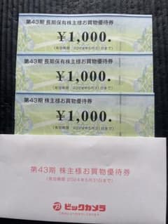ビックカメラ株主優待のサムネイル