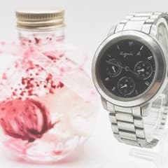 【稼働】agnes.b. アニエスベー　レディース　腕時計 トリプルカレンダー