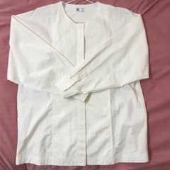 UNIQLO U' ノーカラーシャツ 白のサムネイル